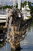 Famous Thailand temple or white temple, Wat Rong Khun,at Chiang Rai province, northern Thailand. 